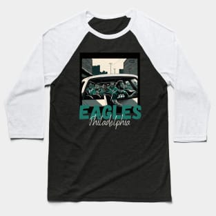 Philadelphia eagles football player graphic design cartoon style beautiful artwork Baseball T-Shirt